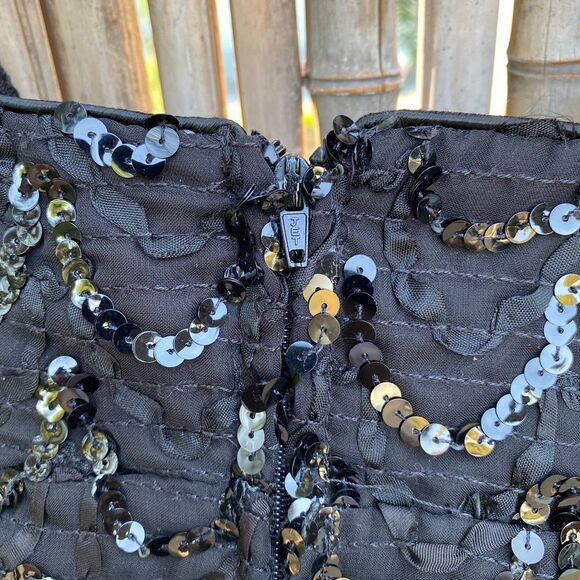 Nanette Lepore all over Sequins sleeveless cami Top sz 4 Y2K babydoll whymsycal - Picture 4 of 9